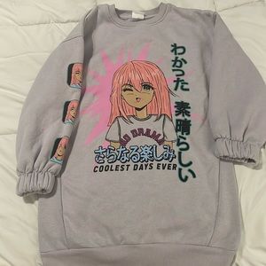 Zara girls size 8, purple sweater dress